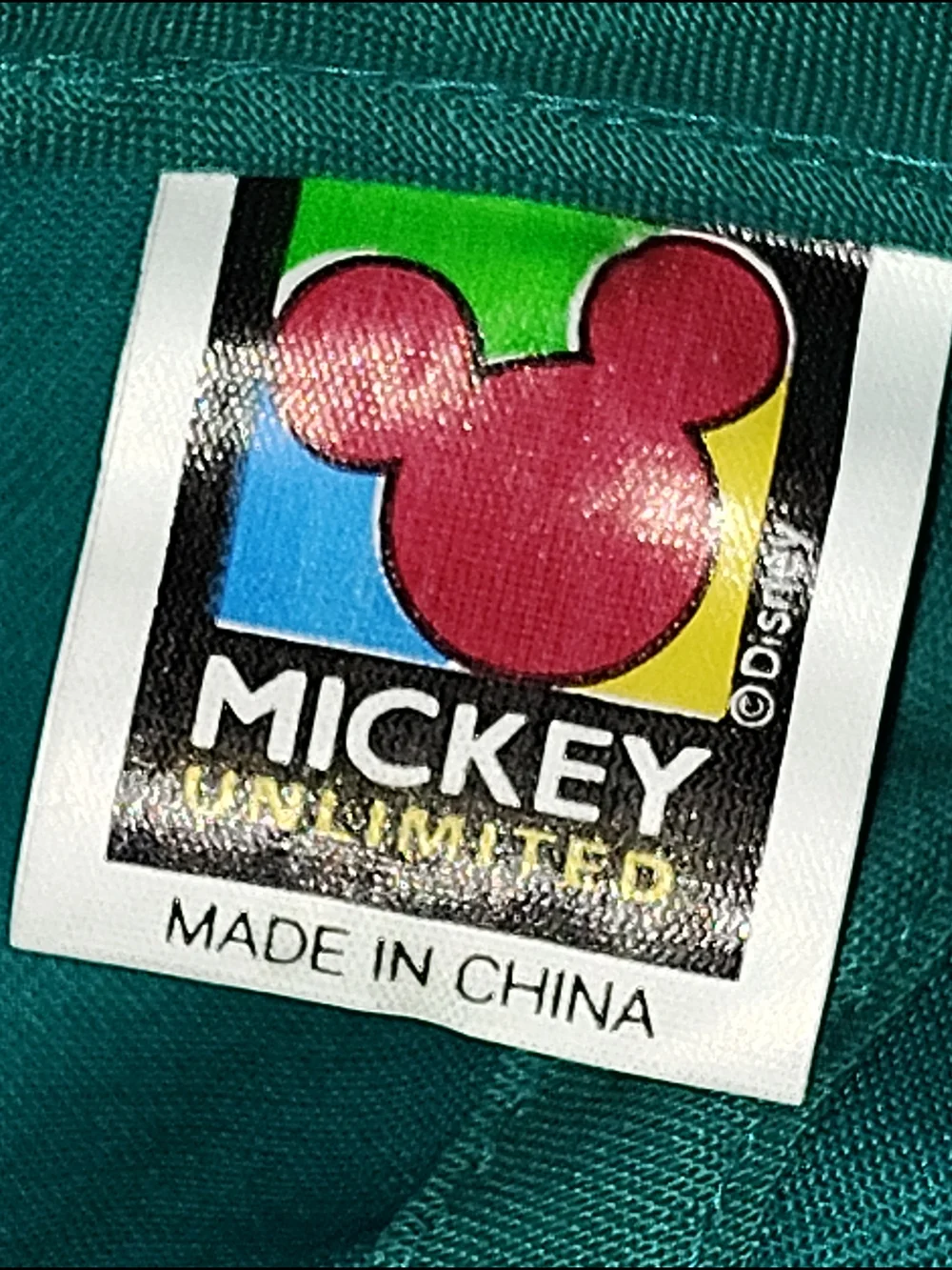 Disney Mickey Embroidered Teal & Black Snapback Cap